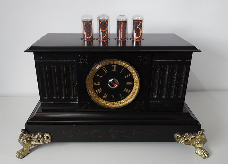 nixie clock with 1,6" digit height (IN-18) and dekatron tube (OG-4)